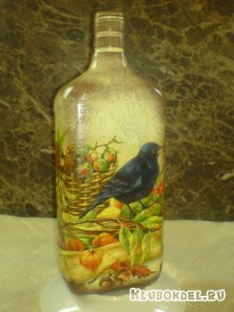 Декупаж бутылок - автор manashka