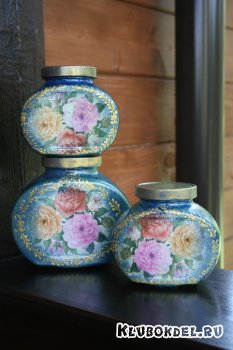Декупаж бутылок - автор manashka