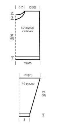 Пуловер с косами