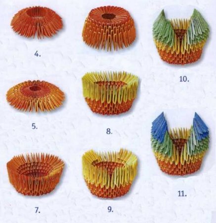 Модульное оригами: "Радужный лебедь"
