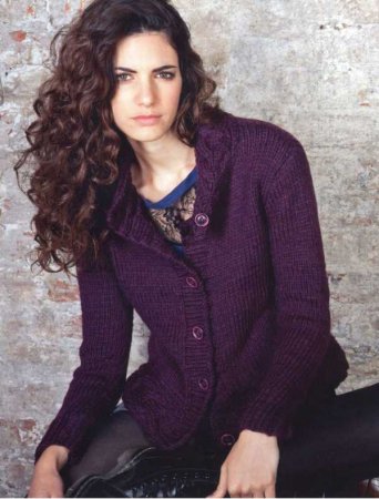 Жакет с воротником в виде декоративной косы