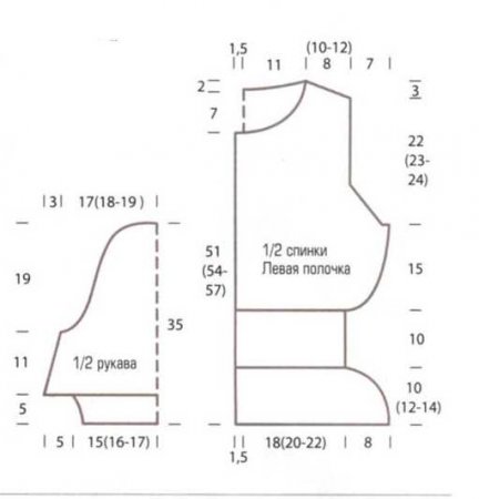 Жакет с рельефными узорами