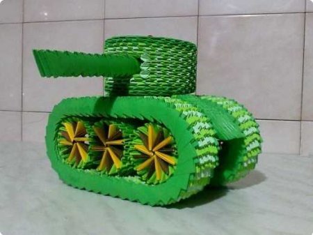 Модульное оригами: "Танк"