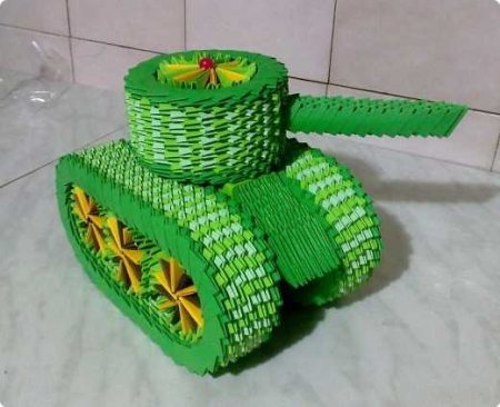 Модульное оригами: "Танк"