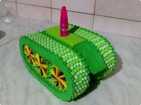 Модульное оригами: "Танк"