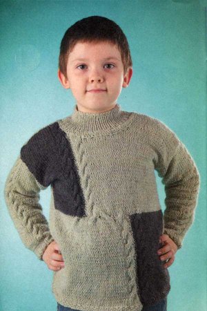 Пуловер с косами для мальчика