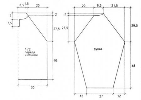 Пуловер реглан в полоску