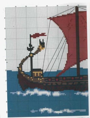 Вышивка крестом: "Галера"