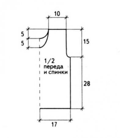 Меланжевый топ с ажурными полосками