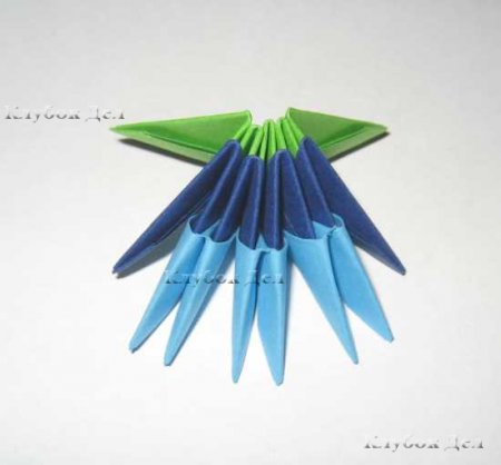 Модульное оригами: "Васильки"