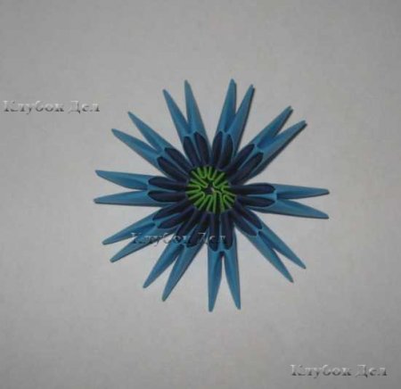 Модульное оригами: "Васильки"