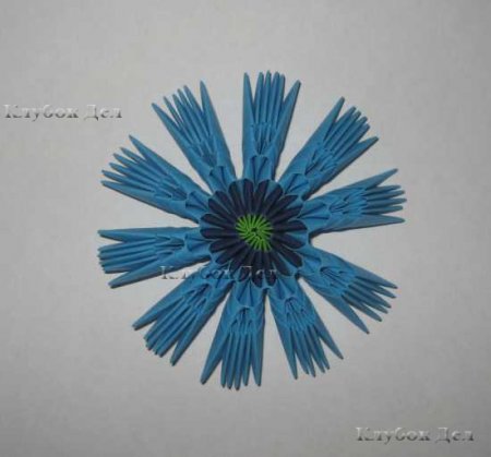 Модульное оригами: "Васильки"