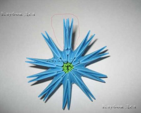 Модульное оригами: "Васильки"