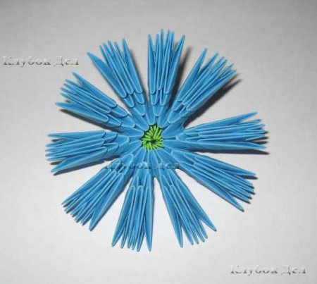 Модульное оригами: "Васильки"