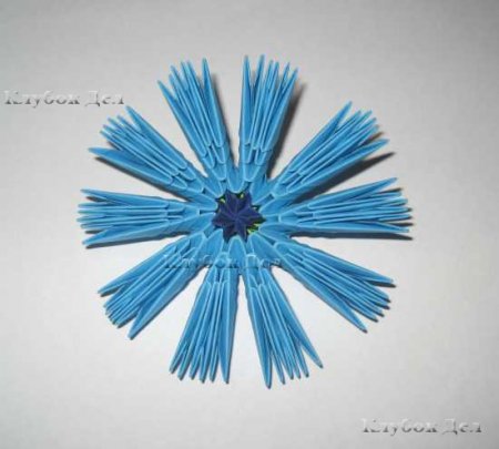 Модульное оригами: "Васильки"