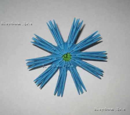 Модульное оригами: "Васильки"