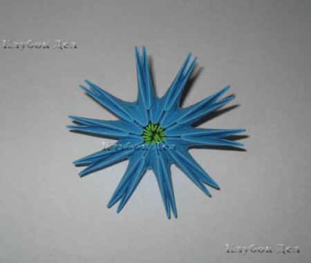 Модульное оригами: "Васильки"