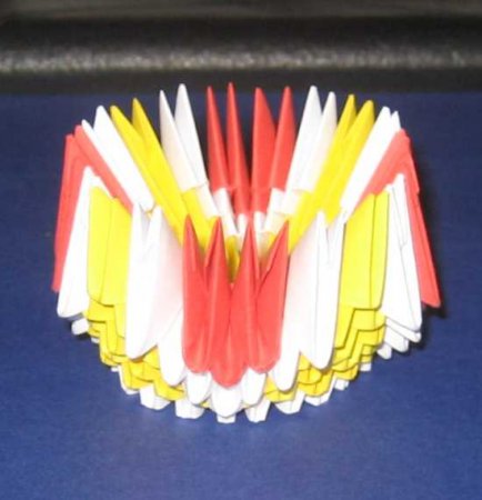 Модульное оригами: "Ваза для цветов"