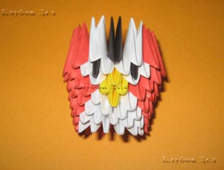 Модульное оригами: "Птичка"