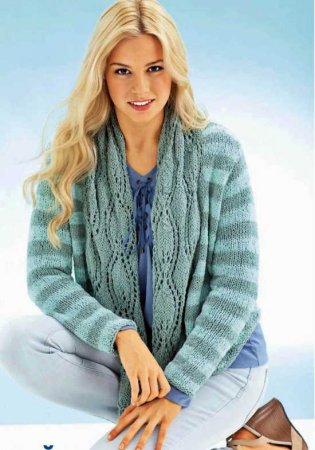 Жакет с заострениями или с широкими полосами