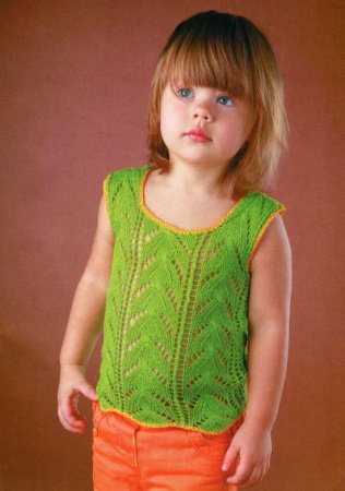 Зелёный топ для девочки