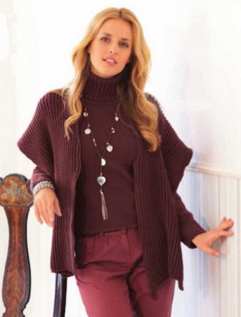 Пуловер и накидка