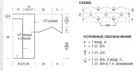 Бело-голубой меланжевый пуловер