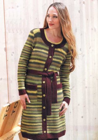 Длинный жакет с поясом