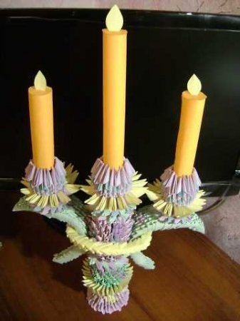 Модульное оригами: "Подсвечник"