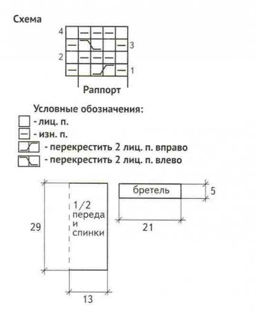 Фиолетовый топ с косами