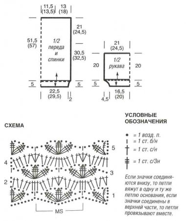 Пуловер с крупным узором