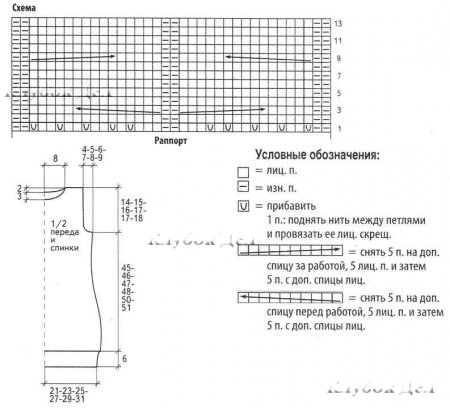 Белая туника с косами и варежки