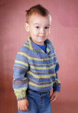 Пестрый пуловер для мальчика