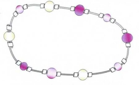 Ожерелье из аметистов и жемчуга