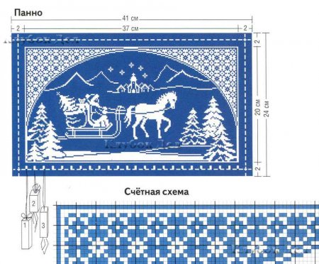 Панно "Снежная полночь"