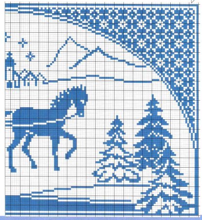 Панно "Снежная полночь"