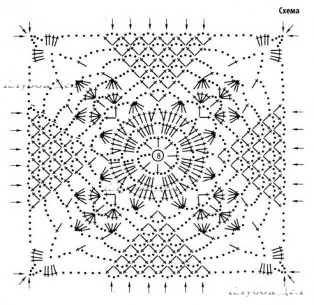Туника из квадратных мотивов
