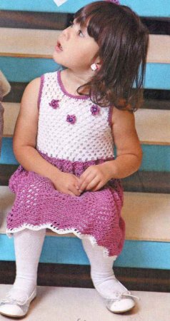 Ажурное платье с цветочками