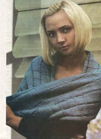 Шарф цвета морской волны