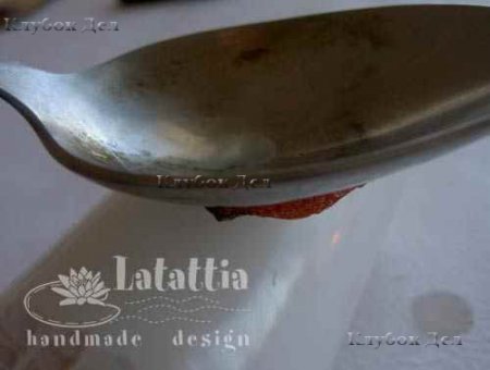 Декупаж на свече при помощи ложки