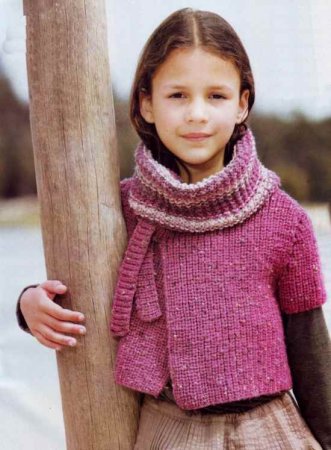 Укороченный жакет и шарф