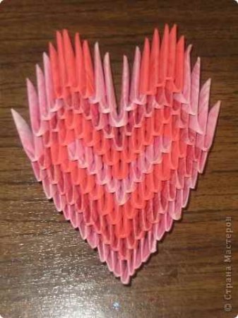 Модульное оригами "Сердечки"