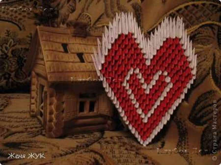 Модульное оригами "Сердечки"