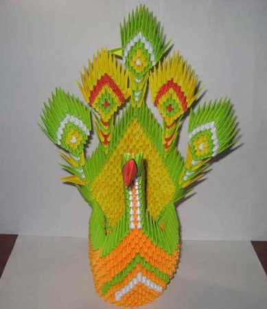 Модульное оригами "Пава"