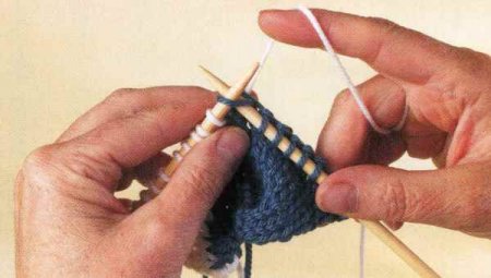 Диагональный жаккардовый узор интарсия