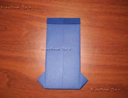 Открытка-рубашка в технике оригами