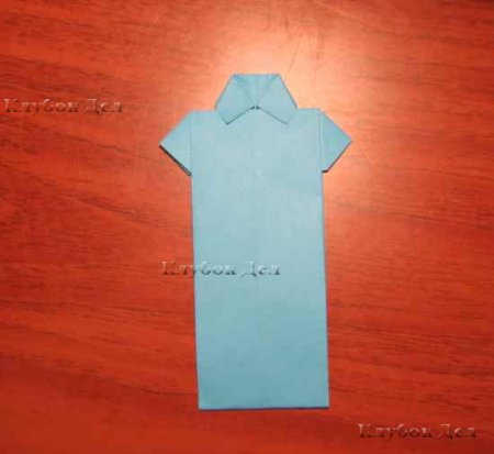 Открытка-рубашка в технике оригами