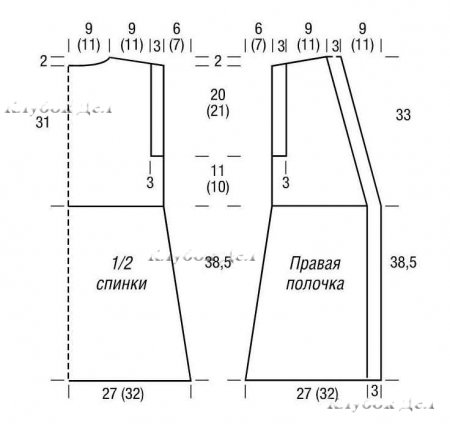 Жилет и шарф в лиловых тонах