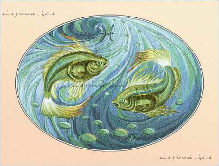 Вышитые картины "Знаки Зодиака" - автор Александра Гармаш