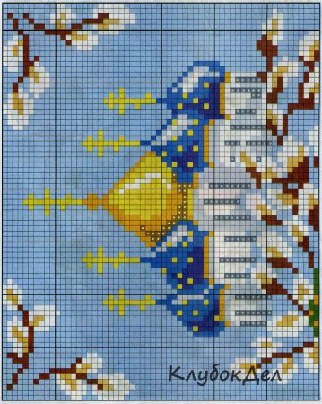 Вышивка крестом: Пасхальные мотивы и узоры для открыток